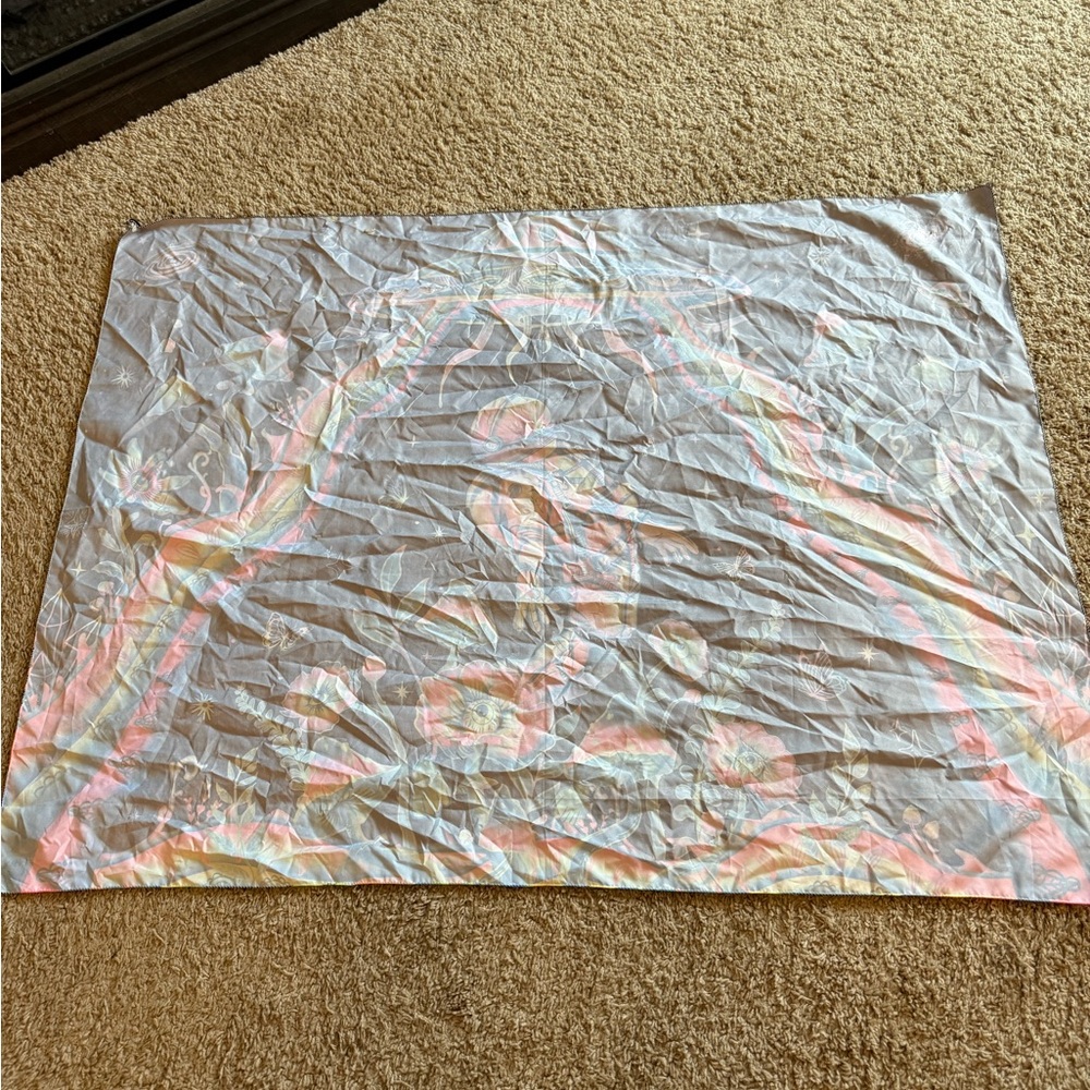 Blacklight Vibrant Astronaut and UFO Wall Tapestry - Picture 2 of 2